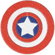 Matriz de Bordado Símbolo Capitão América 